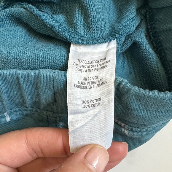 Tea Collection Teal Palm Print Kids Shorts - Picture 5 of 8